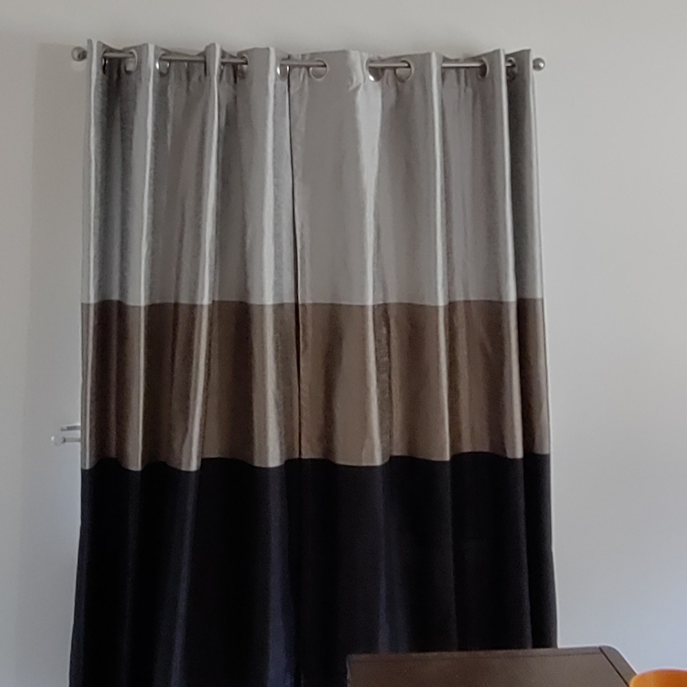 Four Panels - EUC Curtains. Grommets JCP studio.Smoke &Pet Free Home 62" L. 50"W
